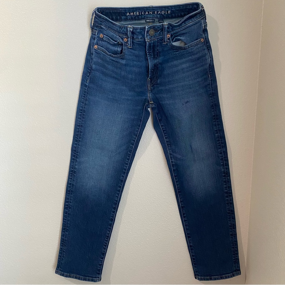 American Eagle Outfitters Men's Dark Blue Slim Straight Jeans 28x28
